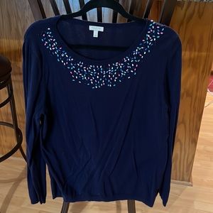 Talbots’s confetti neck sweater
